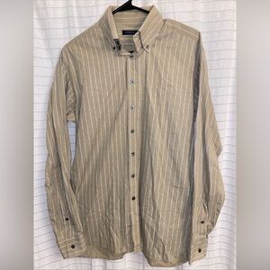burberry button down shirt men 16 41 Tan Long Sleeve Designer Logo Large